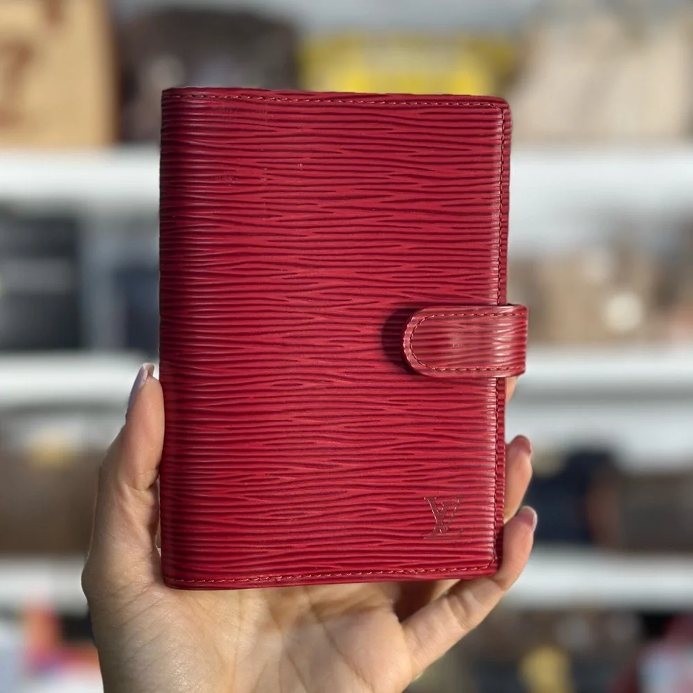 LV Red Epi Leather Passport Cover / Agenda